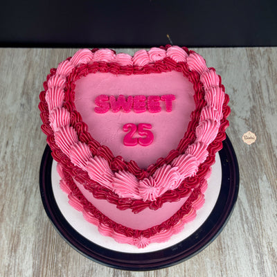 08. Tarta Corazon, con corazones y Vintage