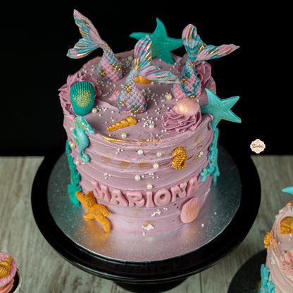 Tarta Sin Fondant Sirena