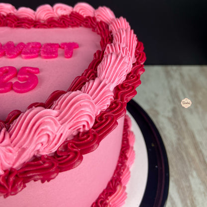 Tarta Corazon bicolor