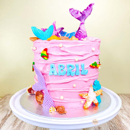 Tarta Sin Fondant Sirena