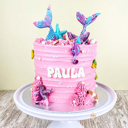 Tarta Sin Fondant Sirena