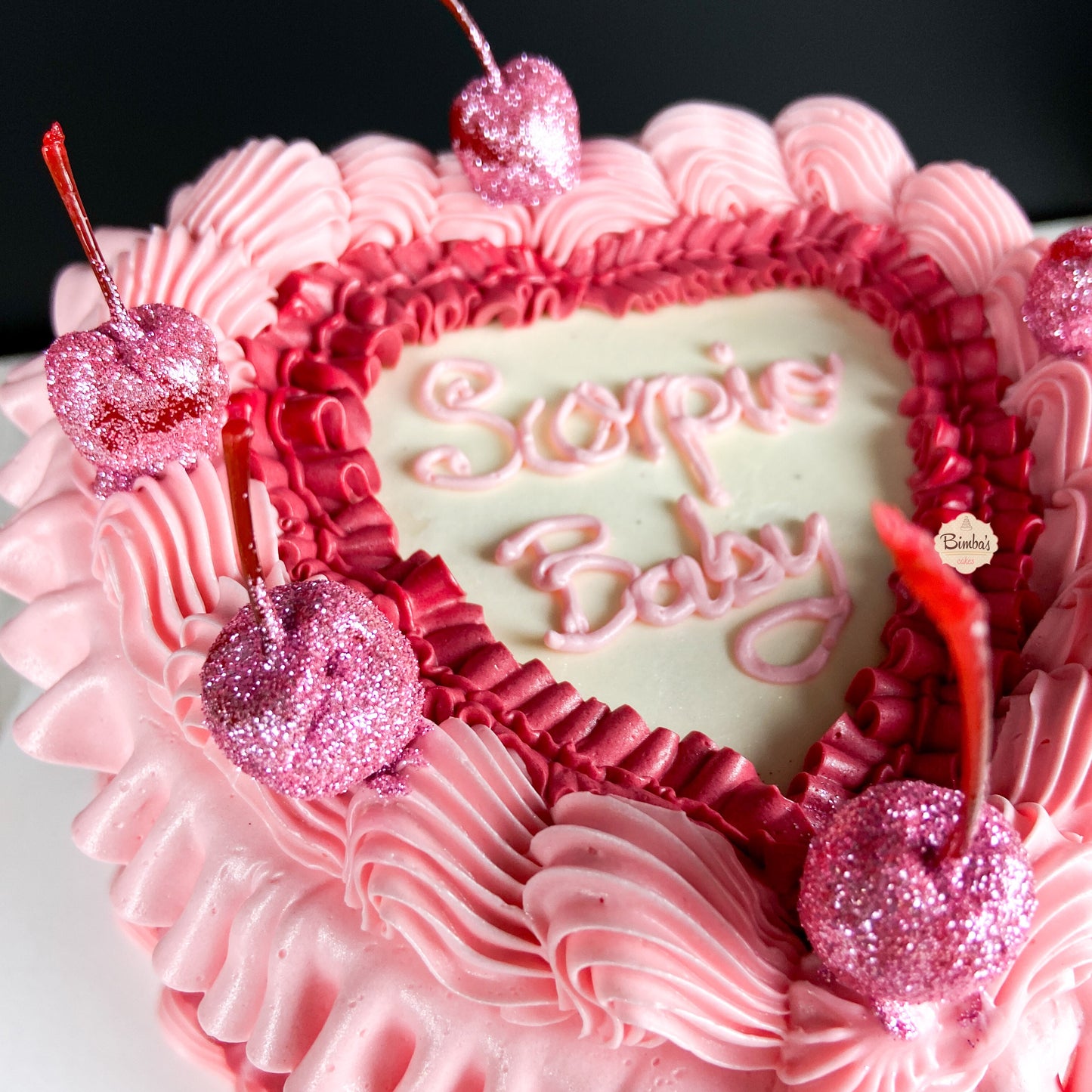 Tarta Corazon Bicolor Vintage