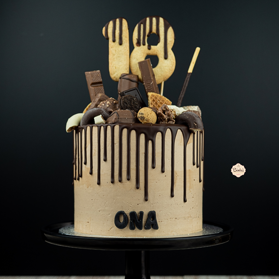 Tarta Gotas Chocolate Bizcocho Vainilla (drip)