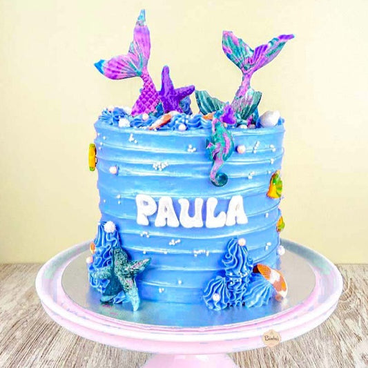 Tarta Sin Fondant Sirena