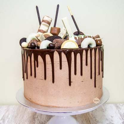 Tarta Gotas Chocolate Bizcocho Chocolate (Drip)
