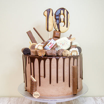 Tarta Gotas Chocolate Bizcocho Chocolate (Drip)
