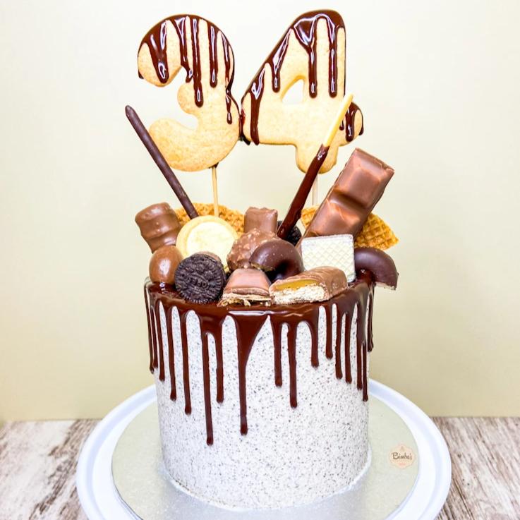 Tarta Gotas Chocolate Bizcocho Chocolate (Drip)