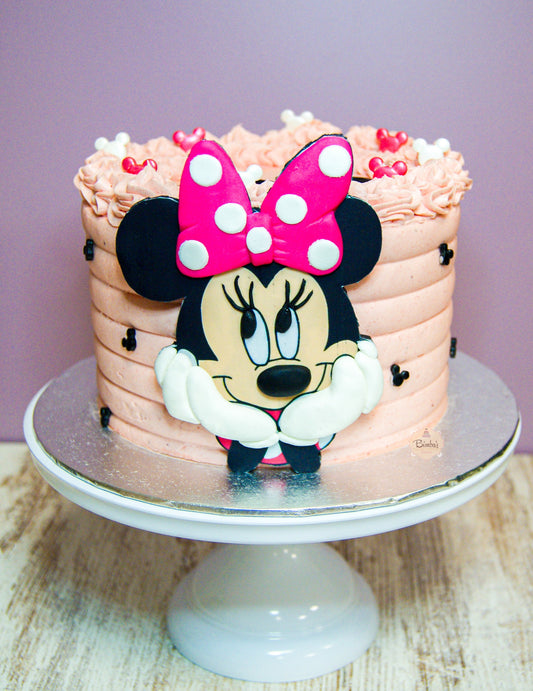 Tarta Sin Fondant Minnie Mouse